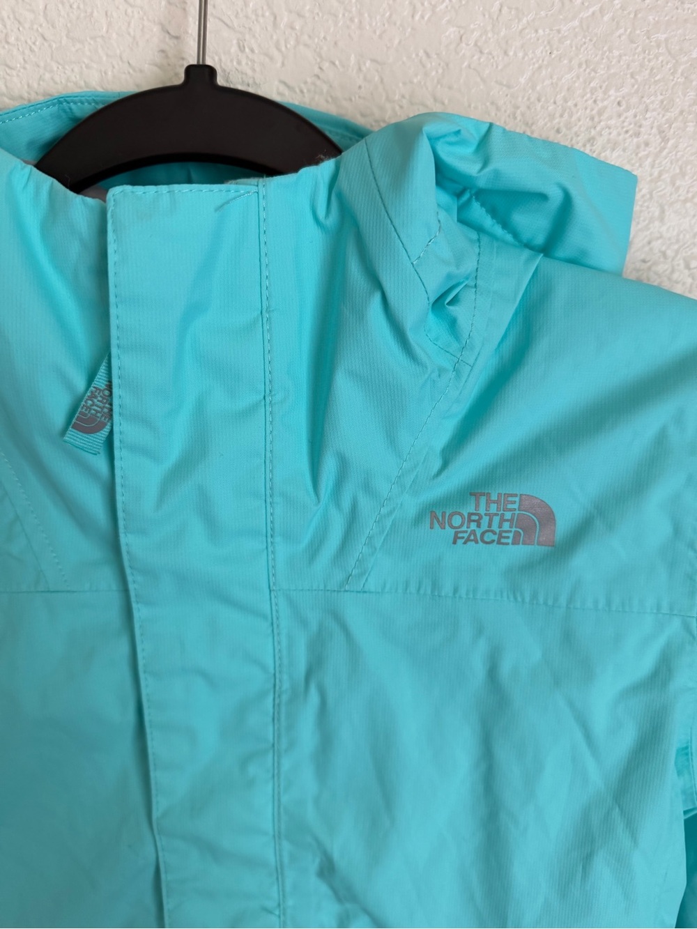 The North Face Girls Resolve Reflective Lightweight Rain Jacket M 10/12 Mint - Picture 4 of 12